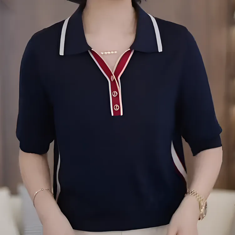 【100%莱赛尔天丝】休闲纯色显瘦气质洋气时尚百搭夏季翻领短袖