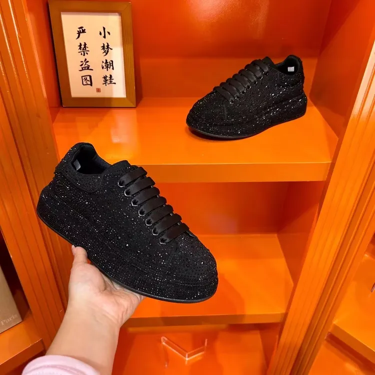 夏季新款欧洲站潮流男士韩版时尚休闲运动鞋休闲鞋重工烫钻麦坤鞋