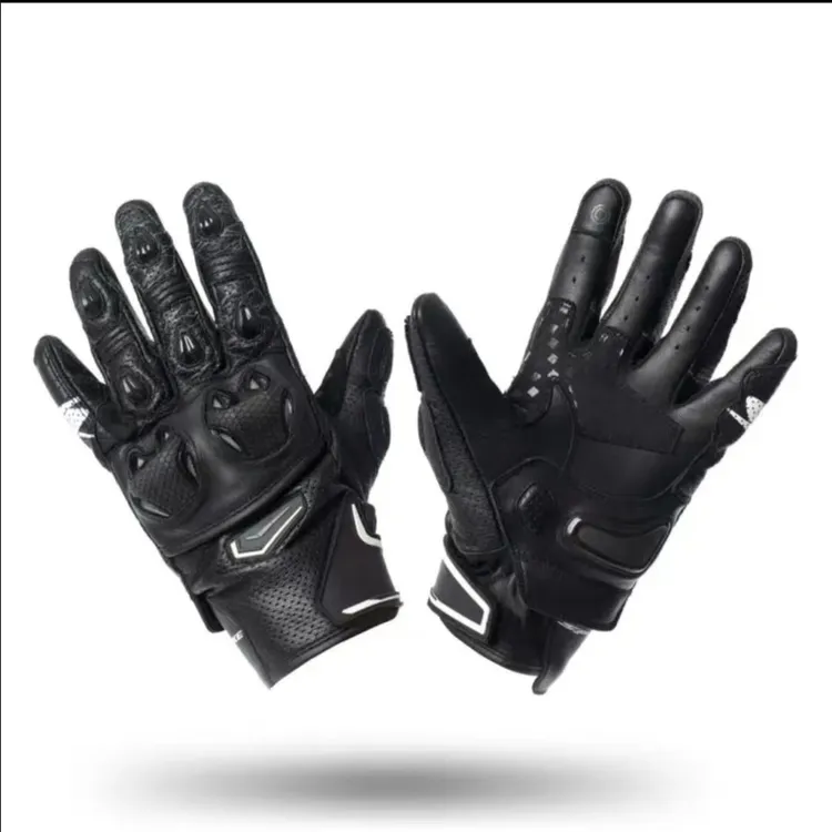 意大利SPYKE太极街道网眼赛车竞技保护手套牛皮防护打孔透气竞技