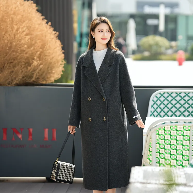 【2号】新款羊毛外套气质休闲大衣长款秋冬休闲时尚加厚6066