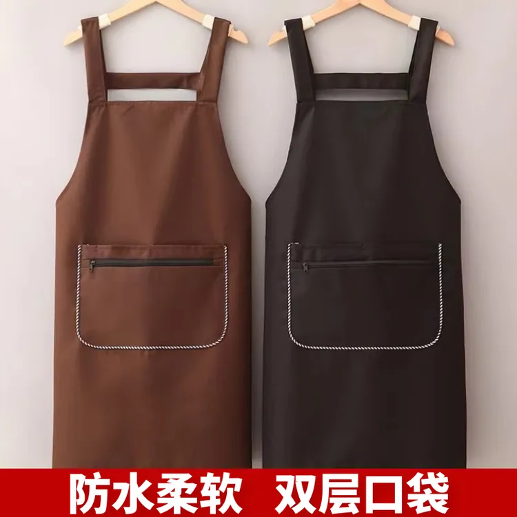 围裙防水无异味厨房餐饮家用防油防脏男女做饭洋气柔软围腰工作服