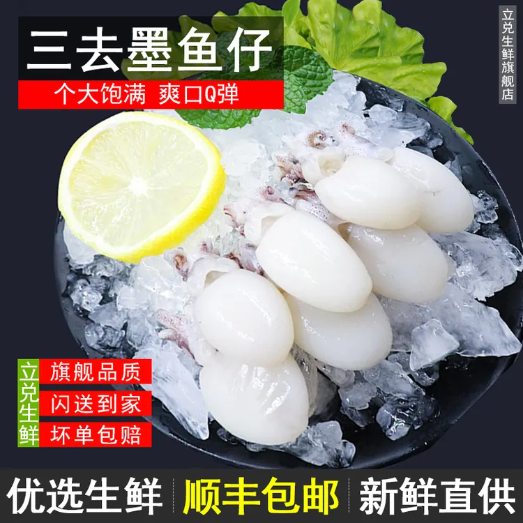 鲜活速冻墨鱼仔新鲜小墨鱼小乌贼八爪鱼爆头小目鱼鱿鱼墨鱼生鲜