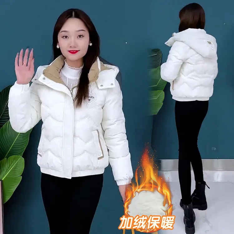 时尚显瘦棉衣外套女冬装2025新款洋气小个子棉服百搭加绒加厚棉袄