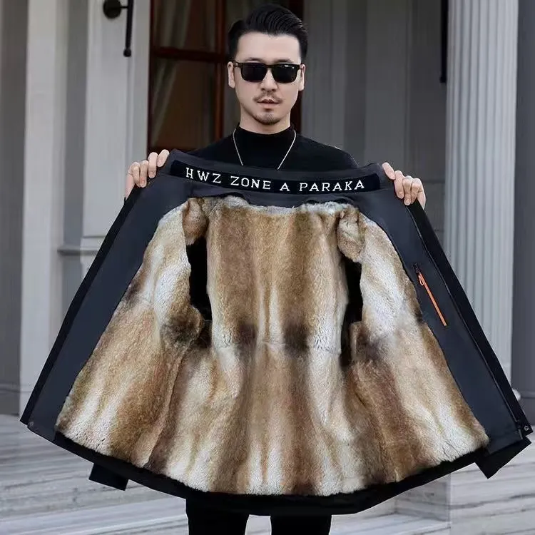 男装休闲时尚内胆活里活面活帽短款派克服男士外套男款冬季保暖