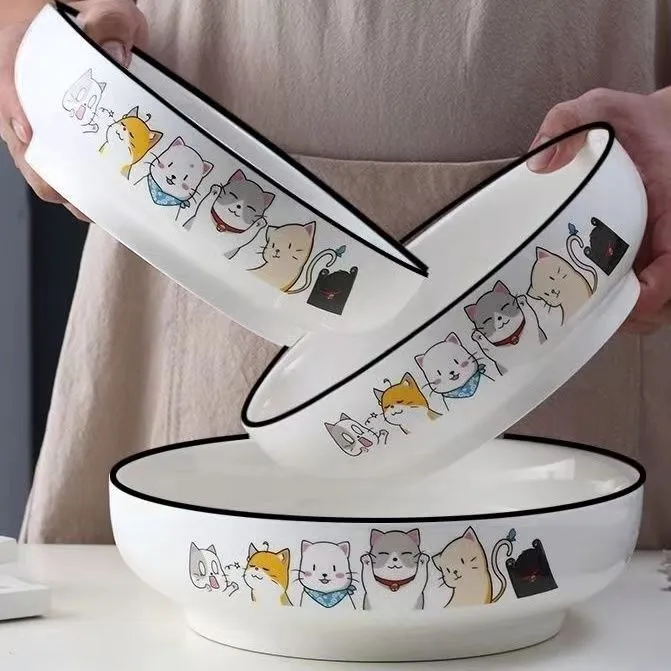 【新疆包邮】2个装9寸汤碗大号家用陶瓷饭店水煮肉加厚简约汤盆防烫