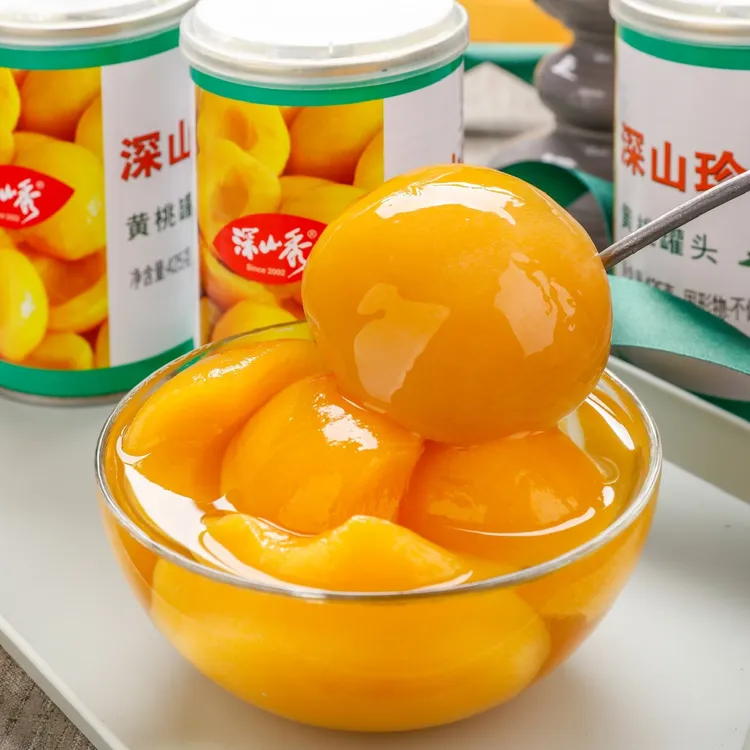 深山秀深山珍品黄桃罐头425克包邮工厂直发新鲜黄桃罐头营养优选