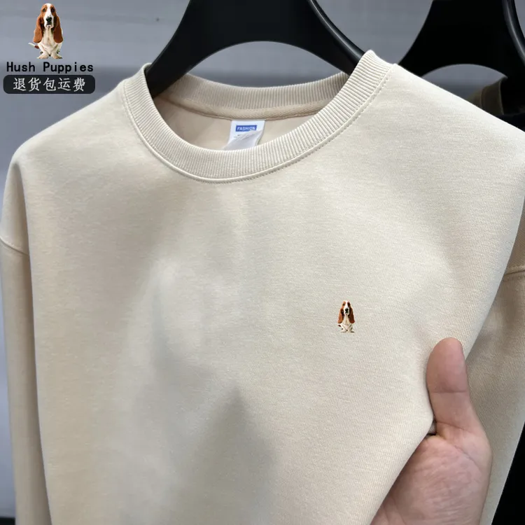 暇步|士2024秋季新款男士卫衣长袖时尚百搭上衣宽松圆领长袖卫衣