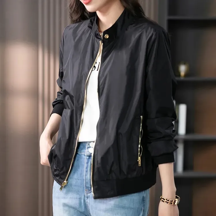 原形气质休闲短外套女2025秋季新款小个子夹克外套飞行员棒球服