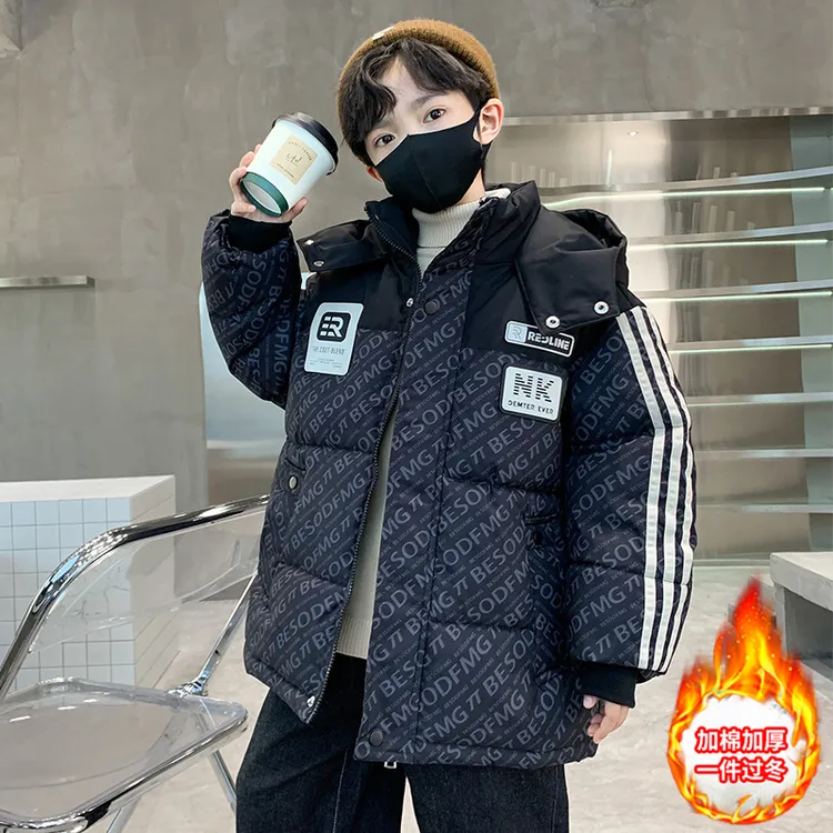 男童冬季羽绒棉服2025新款加厚冬款棉保暖袄棉衣冬装中大儿童外套