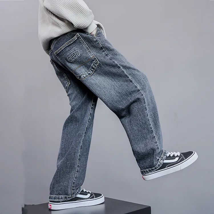 儿童装男童秋装裤子2025新款秋季中大童牛仔裤休闲男孩春秋款长裤
