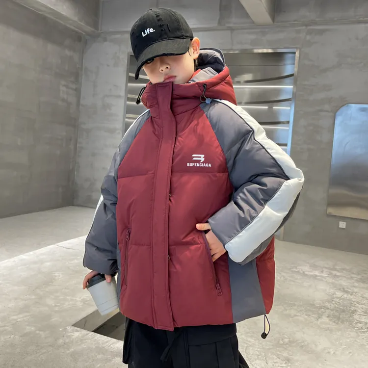 儿童装男童羽绒棉服冬装2025新款中大童加厚棉袄冬季男孩棉衣外套