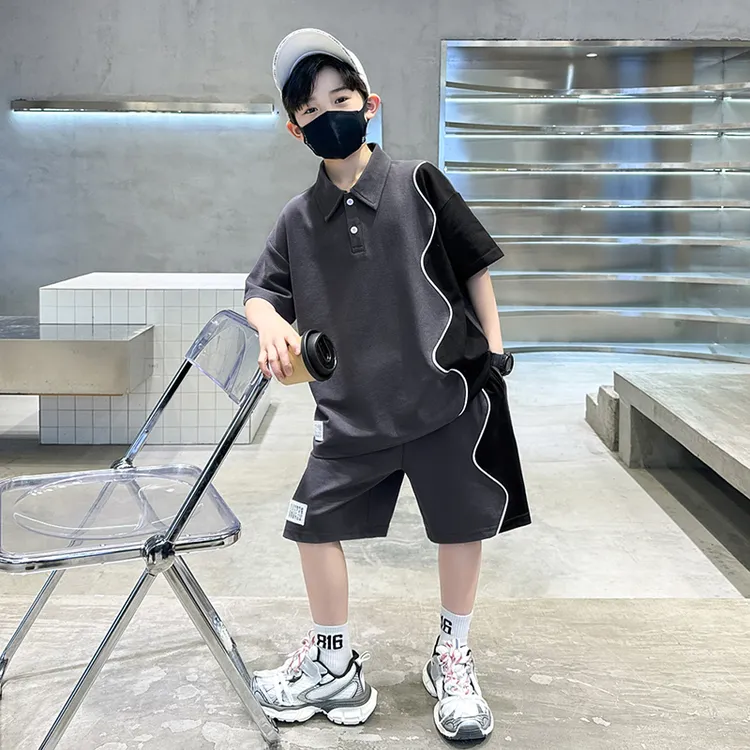 儿童装男童夏装套装2025新款中大童洋气休闲夏季薄款帅气男孩运动