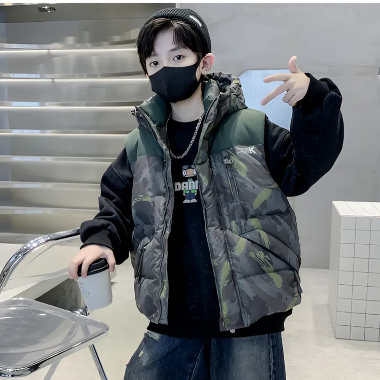 儿童装男童秋冬款羽绒马甲2025新款中大童冬季男孩加厚外穿背心潮