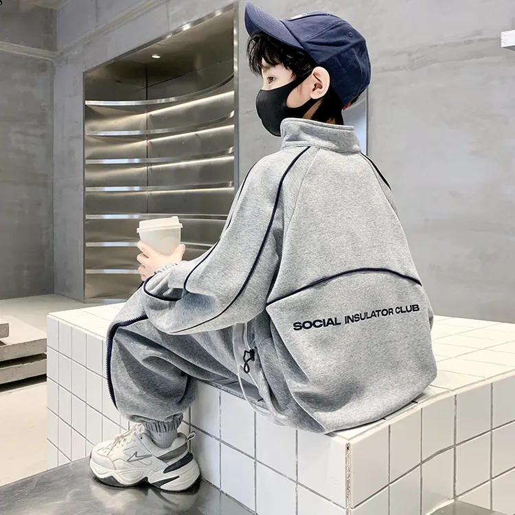 儿童套装男童秋装2025新款中大童春秋款酷帅卫衣运动服帅气时髦潮