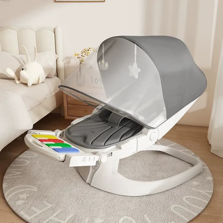 婴儿摇椅电动摇椅安抚摇篮躺睡哄娃神器儿童餐椅带娃宝宝哄睡椅子