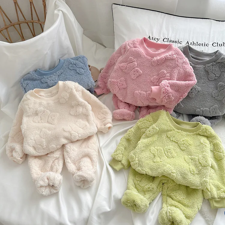 【A类加绒加厚亏米福利】儿童睡衣法兰绒套装家居服保暖秋冬男女童