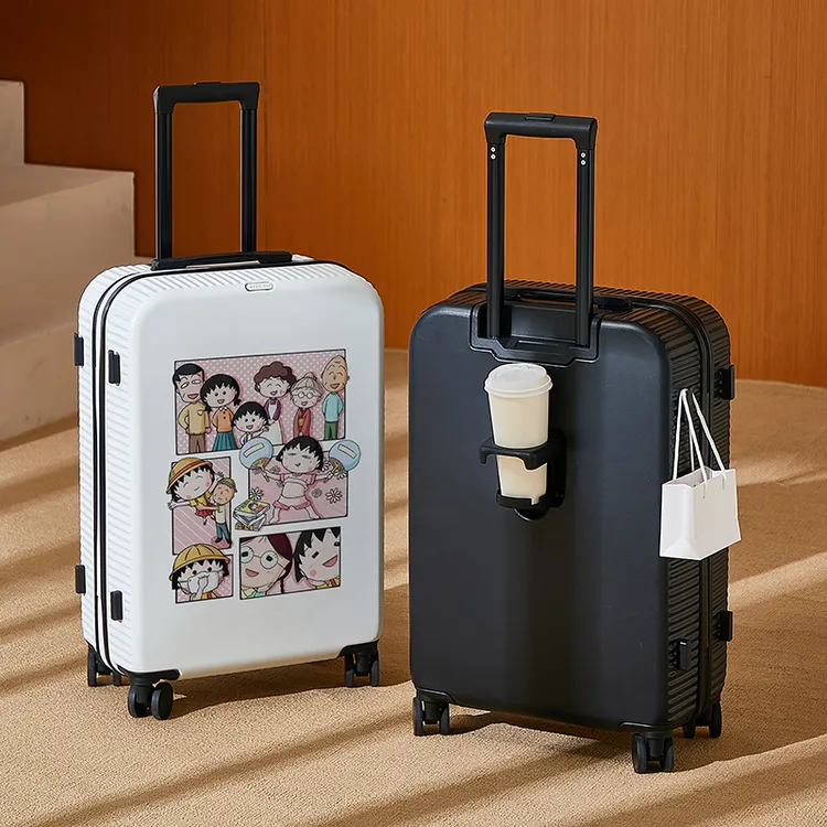 卡新卡通涂鸦高颜值时尚潮流行李箱旅行密码皮箱结实耐用拉杆箱