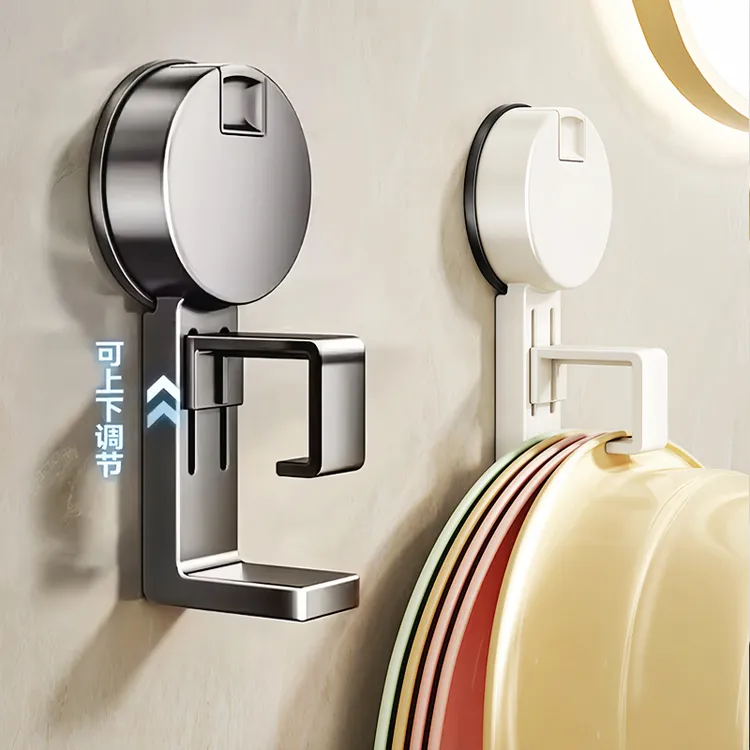 轻奢吸盘脸盆架家用浴室阳台免打孔无痕置物架收纳夹子强力壁挂式