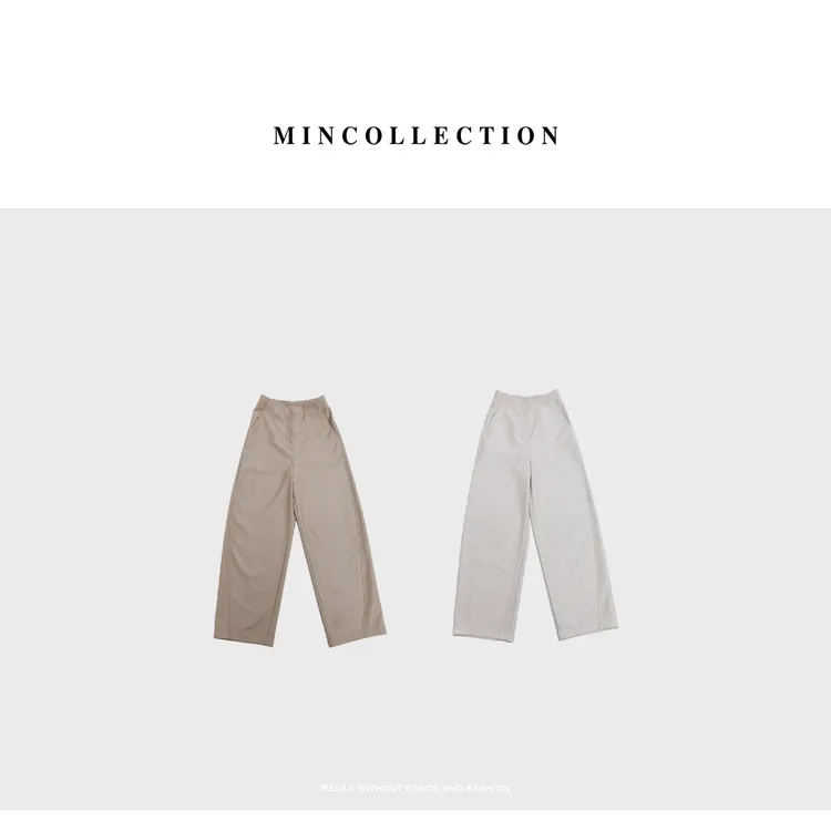 DE Mincollection九分镰刀裤/春夏高级感显瘦廓形百搭九分休闲裤