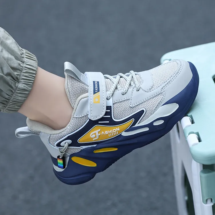 男童鞋子运动鞋春秋款2025网面透气儿童童鞋男童12-15岁小孩鞋子