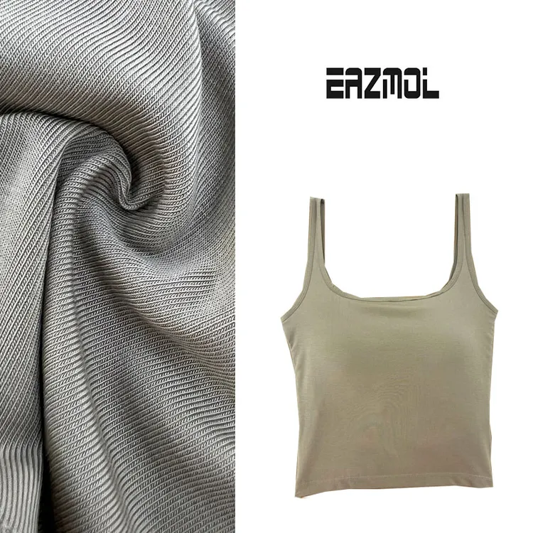 2025夏季修身显瘦方领吊带美背一体带胸垫可外穿打底百搭薄款背心