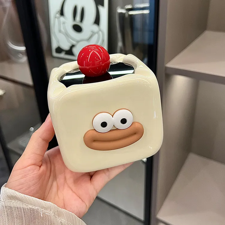 可爱ins奶油风方形烟灰缸烟家用客厅办公酒店酒吧民宿咖啡厅