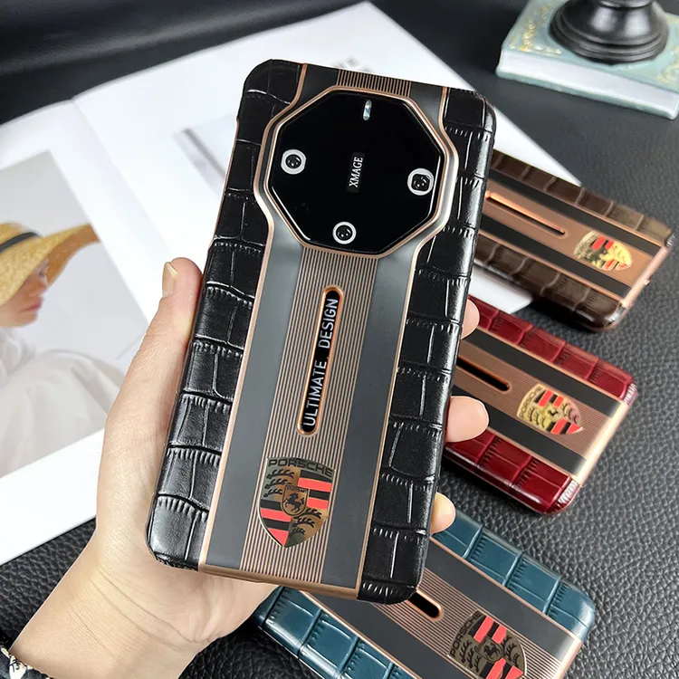 适用华为Mate60rs保时捷手机壳新款电镀全包防摔保护套商务潮牌男