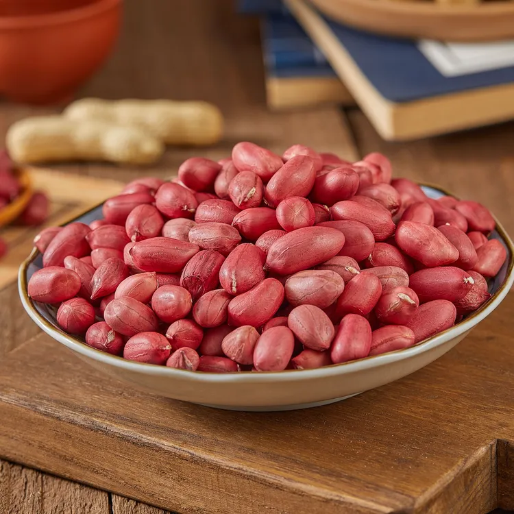 雨然康平四粒红花生东北特产 红花生仁当季新花生 3斤包邮