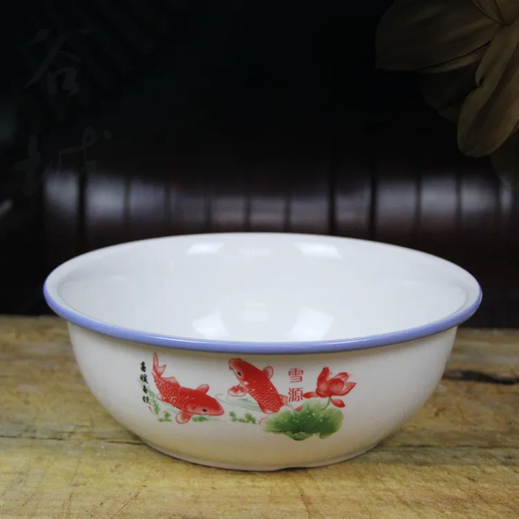 包赔陶瓷老式和面盆复古加厚大号揉面发面盆家用洗菜瓷盆调料盆