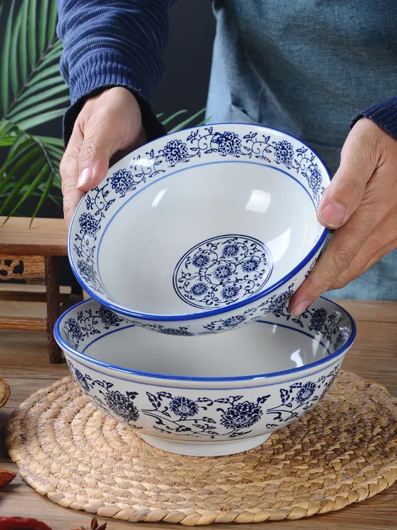 饭碗碗面碗面馆专用加厚大汤碗拉面碗中式陶瓷吃面碗家用商用面碗