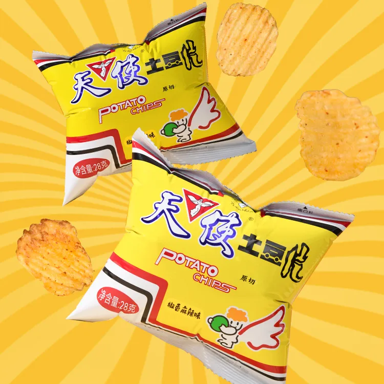 天使怀旧复古款老包装经典大波浪片童年的记忆天使土豆片