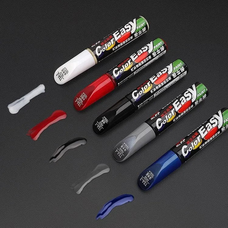 适用于特斯拉modelY/3车漆补漆笔黑色白色剐蹭掉漆划痕修补