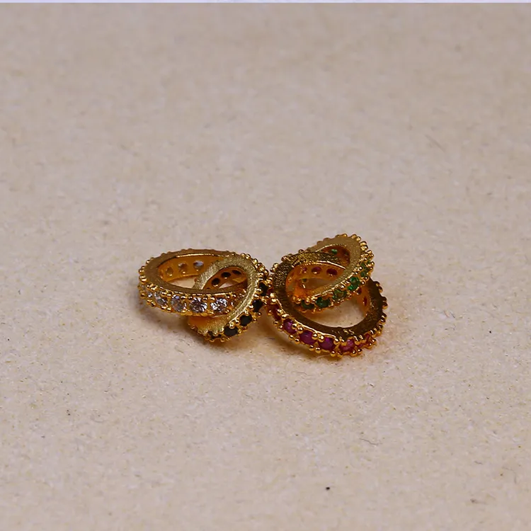 大吉永不掉色925永不掉色连环钻跑环星月猴头手串长串文玩diy配饰