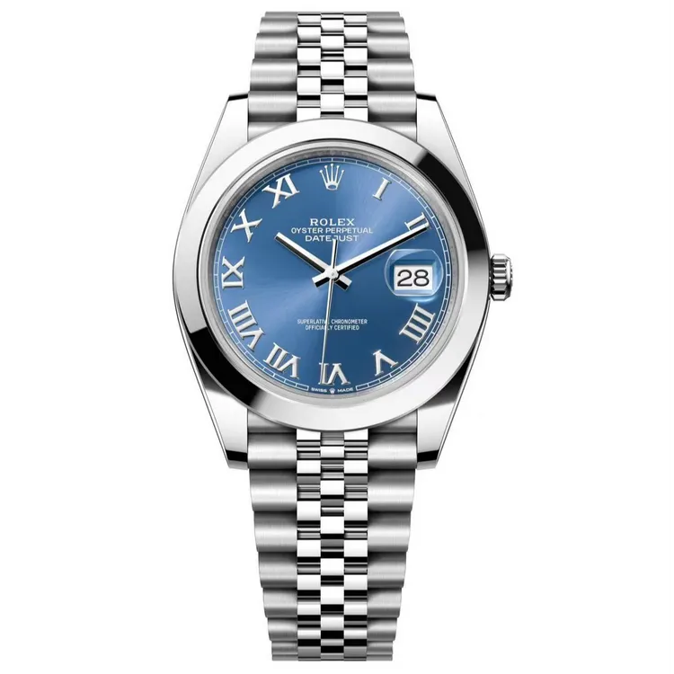 95新 Rolex/劳力士 日志系列126300-0018/24年全套/五铢光圈/蓝盘