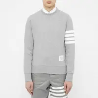 全新未使用 THOMBROWNE 汤姆布朗 灰色四条纹长袖卫衣 MJT021H