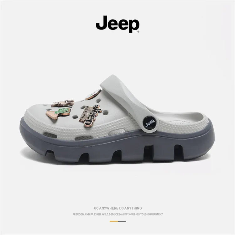 JEEP/吉普男款夏季新款时尚潮流凉拖情侣款防滑极简风包头拖