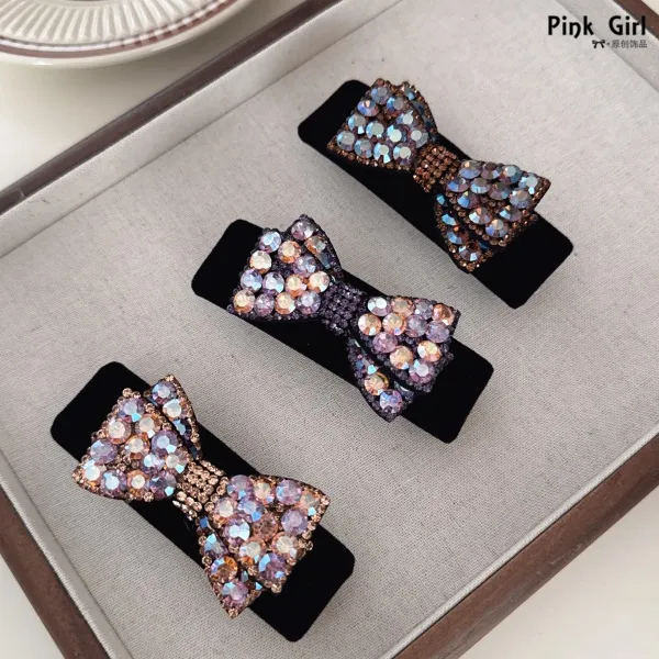 1913韩版气质轻奢简约蝴蝶结7cm弹簧夹边夹刘海夹碎发夹