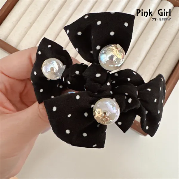 Pink Girl Z848流沙蝴蝶结马尾夹刘海小夹子时尚发夹小香风发夹