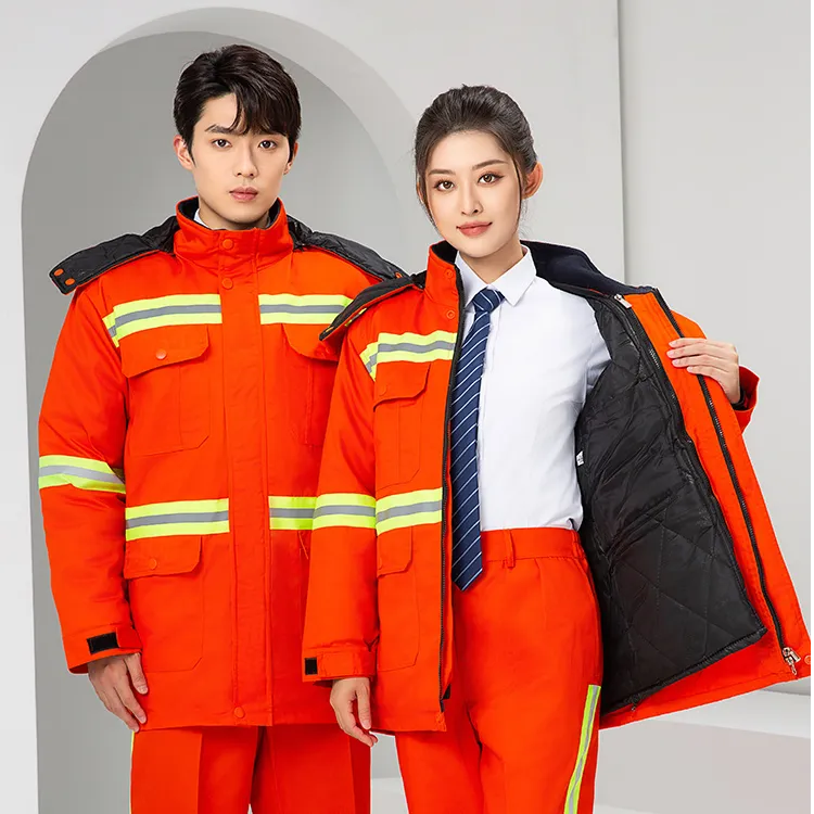 冬季加厚环卫工作服棉服套装保暖耐磨环卫高速道路养护劳保棉袄