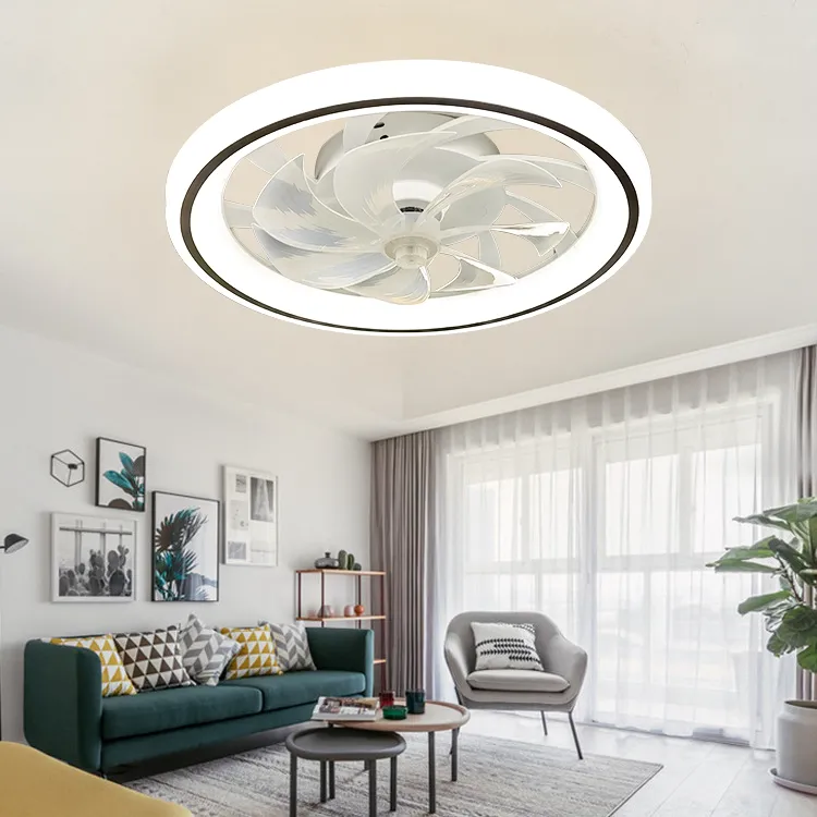 新款2023吸顶风扇灯卧室餐厅静音6档遥控广东中山灯具直供