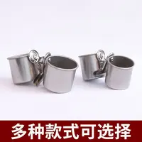鹦鹉夹杯喂食器食槽食碗水盆宠物鸟食罐食杯鹦鹉防咬不锈钢食杯