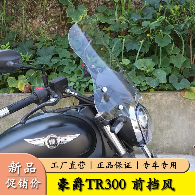 适用豪爵TR300加大加高挡风玻璃旅行版摩托车改装配件风挡护板罩