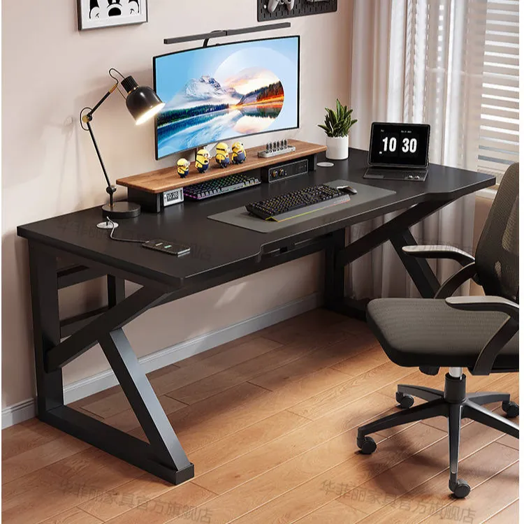 华菲丽电脑台式桌长方形桌椅组合电脑桌简易出租房简约办公写字桌