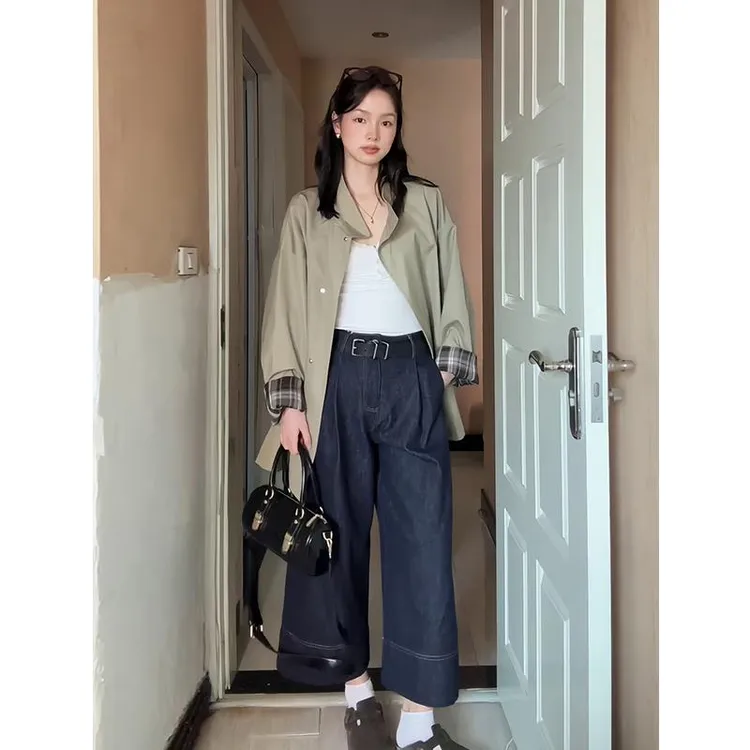 短款风衣外套女2025早秋新款高级感休闲宽松小个子气质卡其色大衣