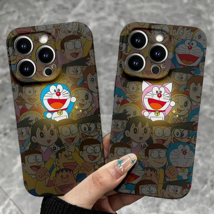 发光情侣挥手叮当适用苹果15pro华为oppovivo小米14/13手机壳硬壳