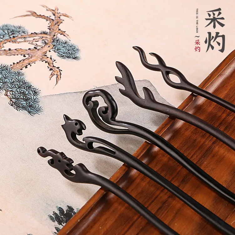 【买一送一】天然发簪旗袍头饰古风简约木发簪古装日常新中式古典木