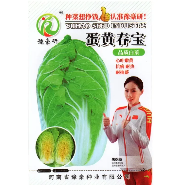 蛋黄春宝春秋播种菜心叶嫩黄抗病耐热耐抽薹小白菜种子采摘园种菜