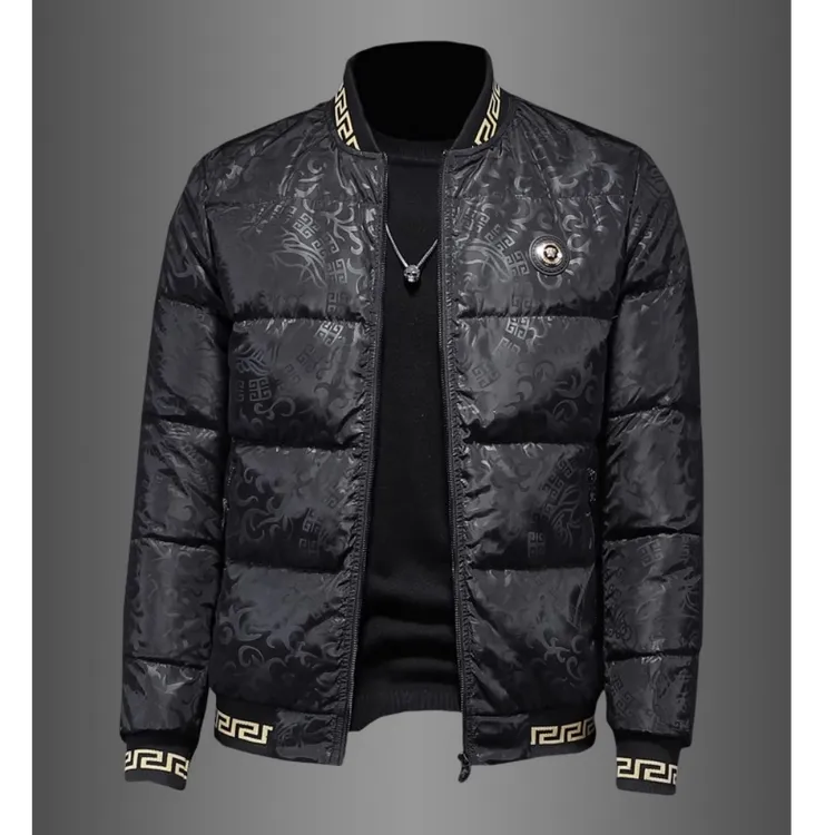 顿奇摩费涅高端时尚羽绒服男冬季潮牌棒球领白鸭绒羽绒衣保暖外套