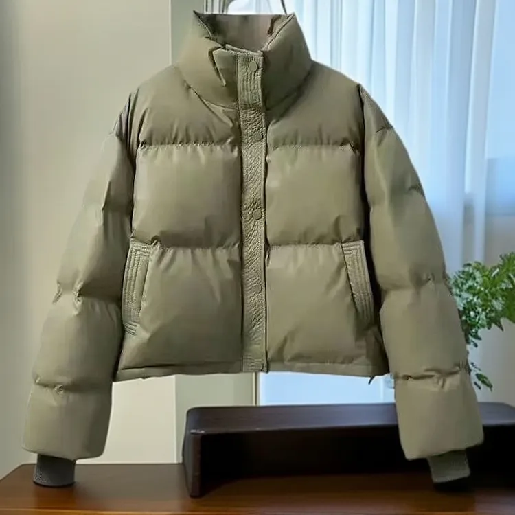 2025女款秋冬季新款韩版加厚pu棉服面包服外套小个子必备