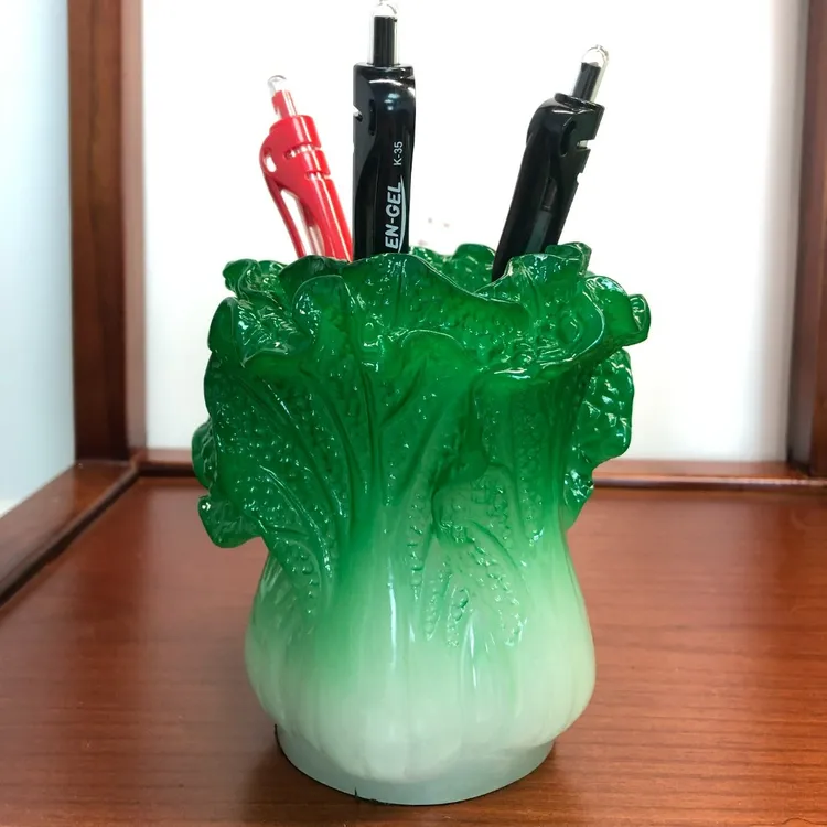 白菜笔筒钥匙罐浮力大放送家居摆件客厅电视柜白菜摆件长11高11cm